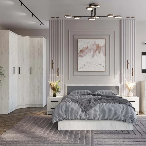 Кровать Фиеста 160 дуб крафт белый