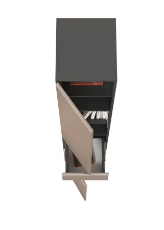 Шкаф с ящиком Сидней 13.202 антрацит/веллюто капучино