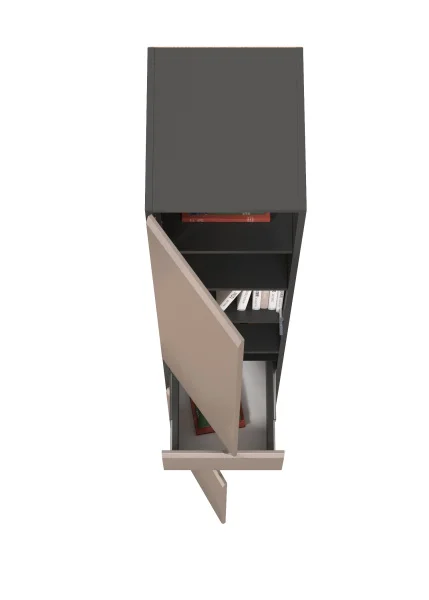 Шкаф с ящиком Сидней 13.202 антрацит/веллюто капучино