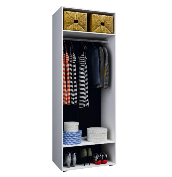 Шкаф 2-х дверный Нэнси NEW белый/белый глянец