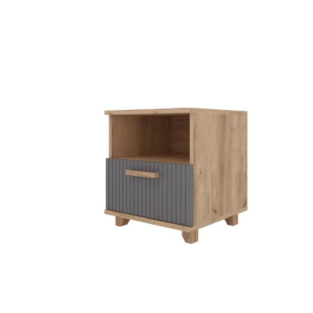 Тумба прикроватная Ньерд дуб вотан/черника