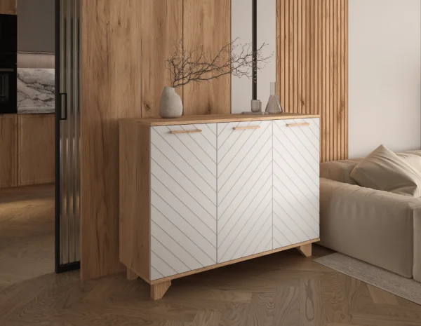 Комод Ньерд 1200 дуб вотан/белый софт Комод Ньерд 1200 дуб вотан/белый софт