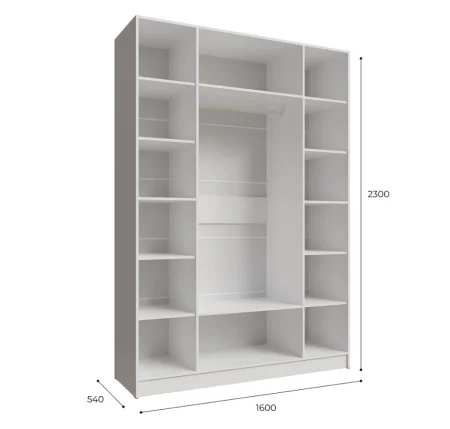 Шкаф Мадрид 1,6 без зеркала белый