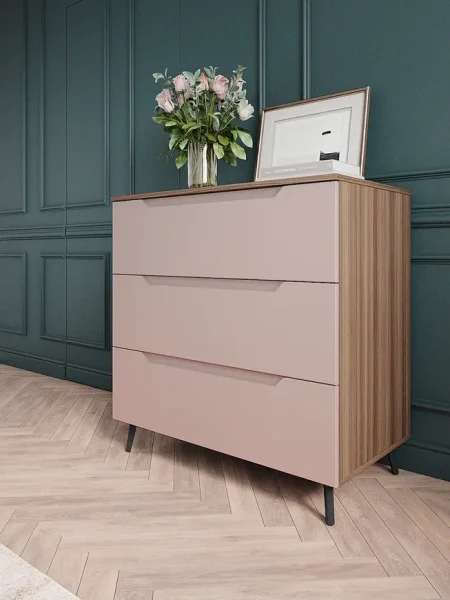 Комод Роза 900 орех франклин/пудра скин тренто Комод Роза 900 орех франклин/пудра скин тренто