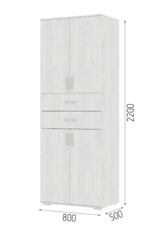 Шкаф Соло-5 (Нельсон ШК-05) дуб крафт белый