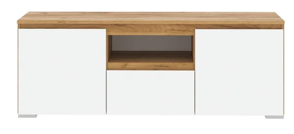 Тумба ТВ Гретта 2С1Я дуб крафт золотой/белый