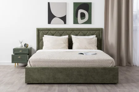 Тумба прикроватная Марион 16.14 дымчатый зеленый/олива шагрень