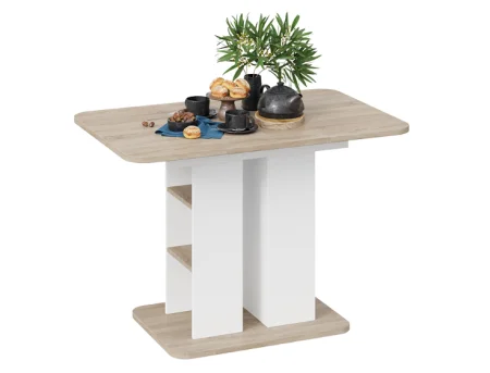 Стол обеденный Мюнхен тип 2 белый ясень/дуб сонома