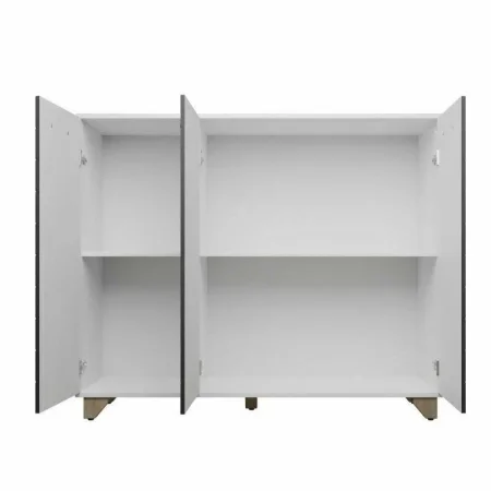 Комод Стокгольм белый/серый графит