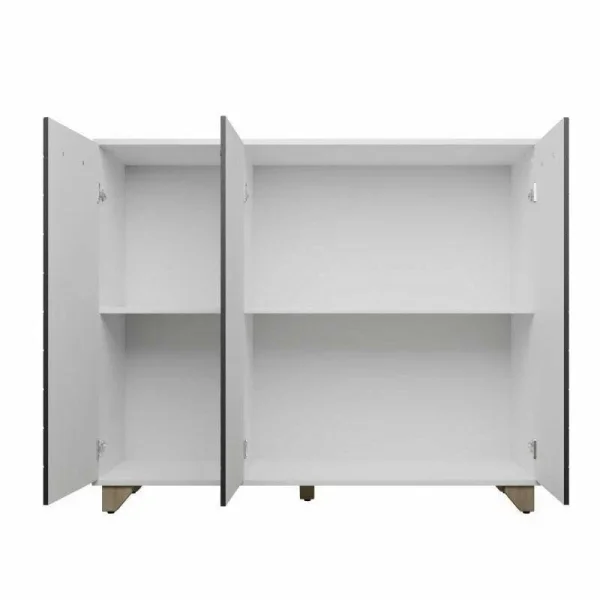 Комод Стокгольм белый/серый графит Комод Стокгольм белый/серый графит