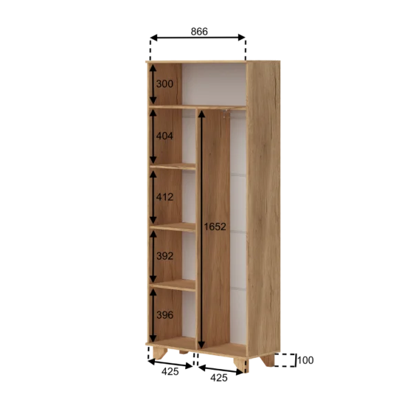 Шкаф Ньерд 900 дуб вотан/ива пепельная