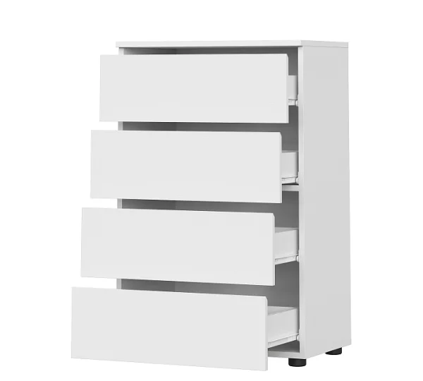 Комод Токио 4 ящиков белый текстурный Комод Токио 4 ящиков белый текстурный