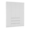 Шкаф для одежды с ящиками Мори МШ 1600 белый