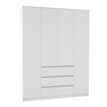 Шкаф для одежды с ящиками Мори МШ 1600 белый