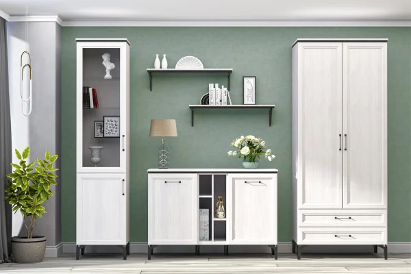 Шкаф Шарм ШК-2 ясень анкор светлый/рамка