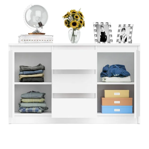 Комод-тумба три ящика и две дверки МК 1200.3 белый Комод-тумба три ящика и две дверки МК 1200.3 белый