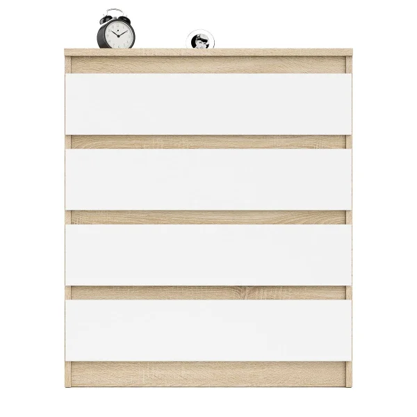 Комод четыре ящика МК 800.4 дуб сонома/белый Комод четыре ящика МК 800.4 дуб сонома/белый