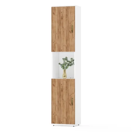 Пенал Лидер-8  белый шагрень/крафт золото