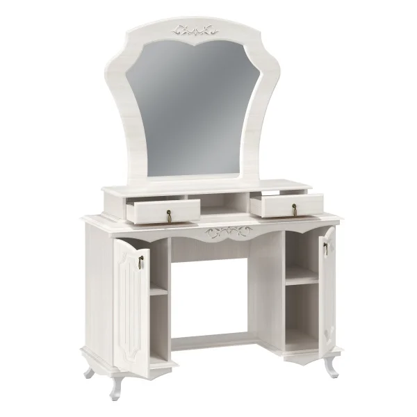 Столик туалетный Кантри 06.33 вудлайн кремовый/сандал белый Столик туалетный Кантри 06.33 вудлайн кремовый/сандал белый