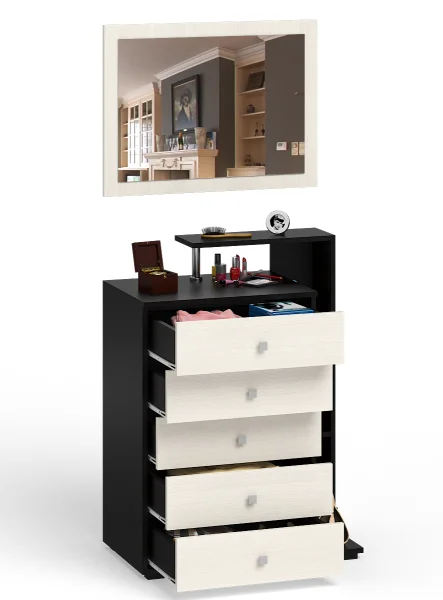 Комод с зеркалом Камелия венге/дуб лоредо Комод с зеркалом Камелия венге/дуб лоредо