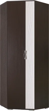 Шкаф угловой Лидер №9 венге/рельеф пастель