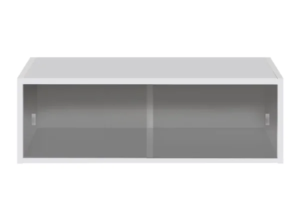 Полка книжная со стеклом КН 01 белый