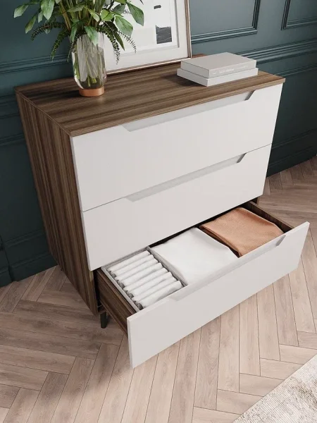 Комод Роза 900 орех франклин/белый софт тренто Комод Роза 900 орех франклин/белый софт тренто