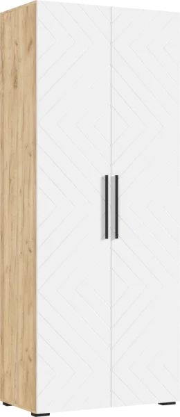 Шкаф 2-х створчатый Флэш 900 браш вайт/дуб крафт