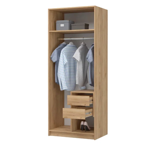 Шкаф 2-х створчатый Лион ШК-01 дуб крафт/графит серый