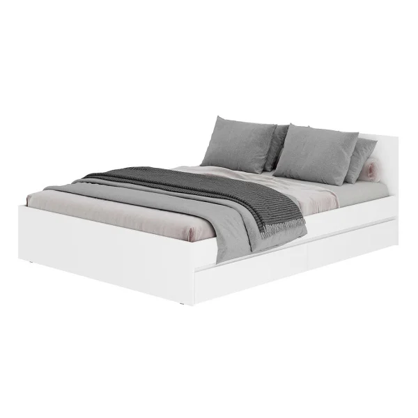 Кровать с ящиками Симпл КР-12 1,4 м белый Кровать с ящиками Симпл КР-12 1,4 м белый