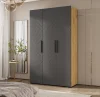 Шкаф 3-х створчатый Флэш 1350 браш графит/дуб крафт