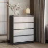 Комод Шарм КМ-02 графит/белый