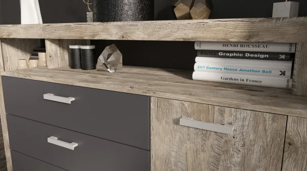 Комод Ангара дуб юкон/графит Комод Ангара дуб юкон/графит