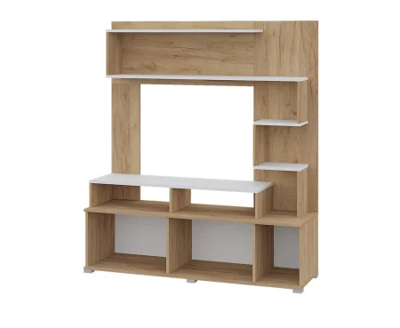 Гостиная Ника дуб крафт золотой/белый