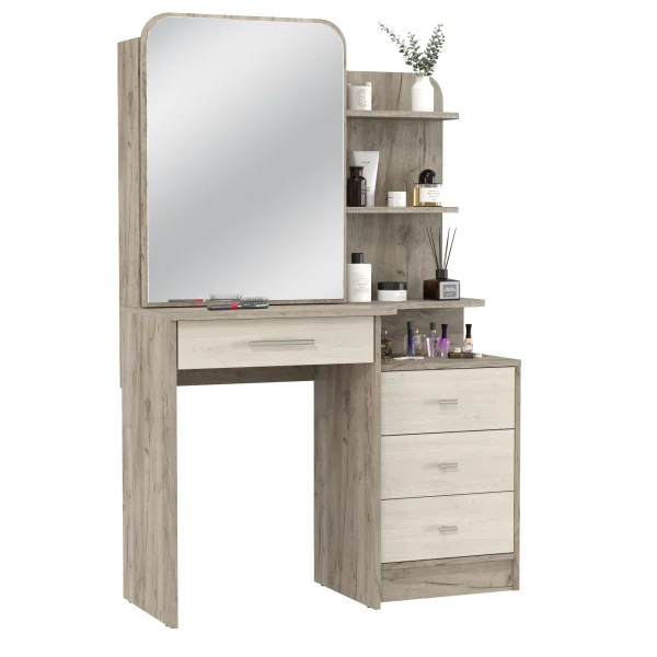 Трюмо 4-25101 Верона дуб крафт серый/скандинавское дерево белое Трюмо 4-25101 Верона дуб крафт серый/скандинавское дерево белое