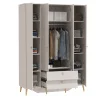 Шкаф 4-х дверный с двумя ящиками Афина 4-75930 кашемир серый