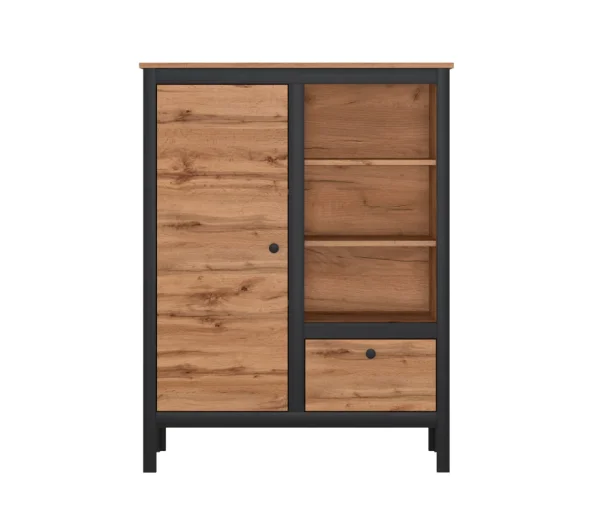 Тумба Лофт REG1D1S/90 дуб вотан/черный Тумба Лофт REG1D1S/90 дуб вотан/черный