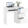 Стол компьютерный три ящика МС-6 белый (правый)