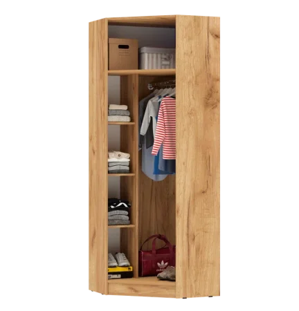 Шкаф угловой Мартина (детская) дуб крафт/графит