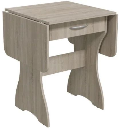 Стол обеденный раскладной с ящиком 6-02.120 ясень шимо светлый