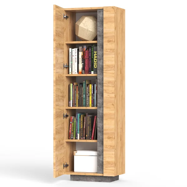 Шкаф комбинированный Арчи 10.05 дуб крафт золотой/камень тёмный Шкаф комбинированный Арчи 10.05 дуб крафт золотой/камень тёмный