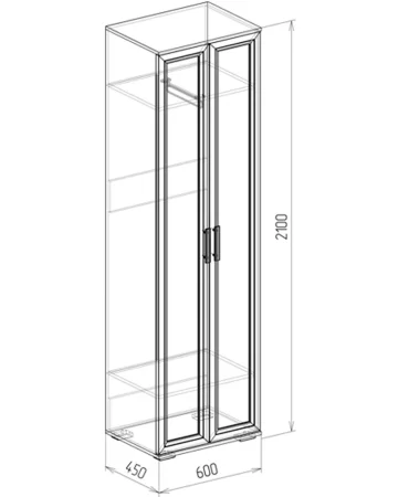 Шкаф платяной Корвет Люкс №18 бодега