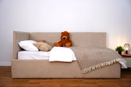 Мягкая кровать Бенто крем