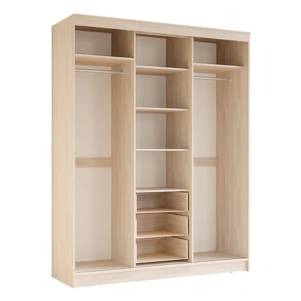 Шкаф-купе Маэстро (1700х2200х600) ясень белый