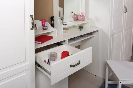 Стол туалетный Ливерпуль 12.46 ясень ваниль/белый