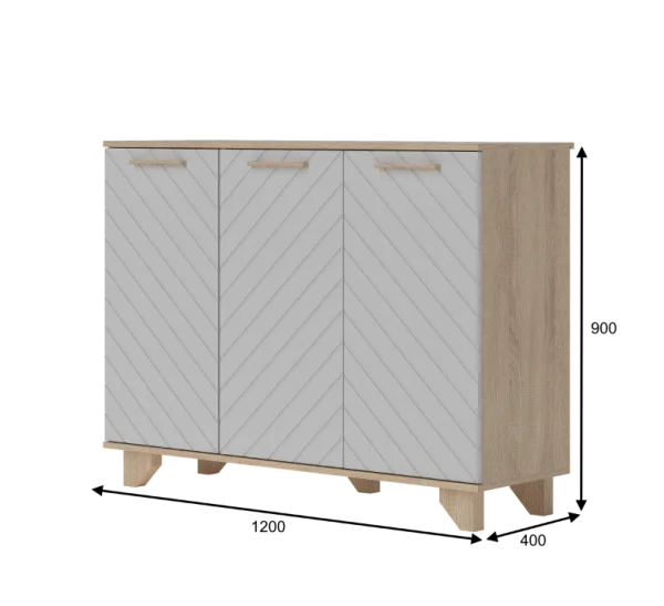 Комод Ньерд 1200 дуб вотан/белый софт Комод Ньерд 1200 дуб вотан/белый софт