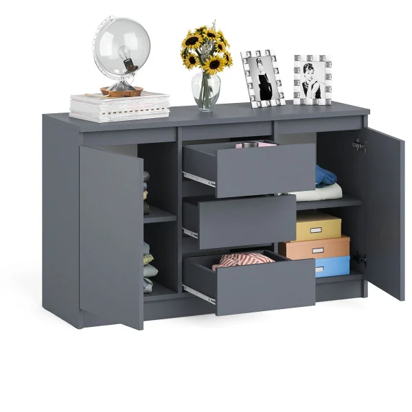 Комод-тумба три ящика и две дверки МК 1200.3 графит Комод-тумба три ящика и две дверки МК 1200.3 графит