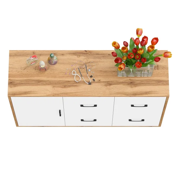 Комод 125-1204 дуб вотан/белый Комод 125-1204 дуб вотан/белый