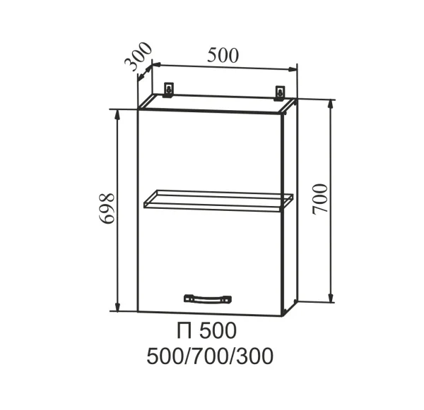 Верхний шкаф Фортуна П 500