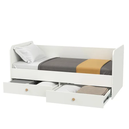 Кровать Джастин 11.55 белый шагрень